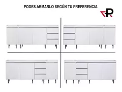 Combo Bajo Mesada 160 Arco Blanco Perfil J Alumin. + Alacena en internet