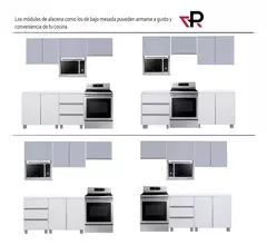 Alacena Potenza Gris 200 Cm Con Porta Microondas C/ Piston - Pignataro Diseño & Construccion
