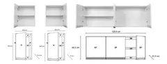 Bajo Mesada 200 Cm Arco Blanco Perfil J + Alacena + Tolva 2p - tienda online