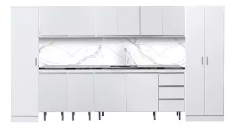 Bajo Mesada 220 Arco Perfil + Alacena + Tolva 2p + Tolva 1p - comprar online
