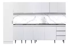 Bajo Mesada 220 Cm Arco Blanco Perfil J + Alacena + Tolva 1p - comprar online