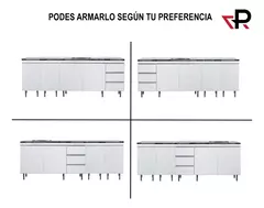 Bajo Mesada Cocina Arco Blanco 220 Cm Perfil J Aluminio 2,20 en internet