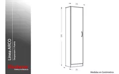 Imagen de Despensero Armario Multiuso Arco Blanco 1 Puerta - Ricchezze