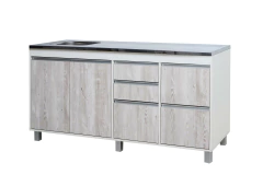 Bajo Mesada Cocina Sorrento 160 Cm Perfil J Ricchezze