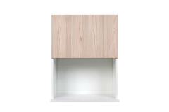 Alacena Porta Microondas 60 Cm Gris Perla Potenza C/ Piston neumático