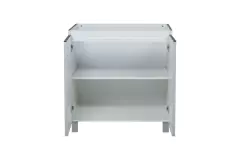 Imagen de Bajo Mesada 120 Blanco + Alacena Gris + Portahorno Potenza