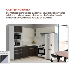 Combo Bajo Mesada 100 Cm Negro + Tolva Despensero Potenza Antracita - Pignataro Diseño & Construccion
