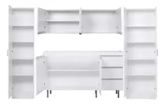 Bajo Mesada 140 CM Arco Blanco + Alacena + Despensero 1p Y 2p - Pignataro Diseño & Construccion