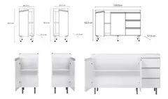 Bajo Mesada Cocina Arco Blanco 200 Cm Perfil J Aluminio 2,00 en internet