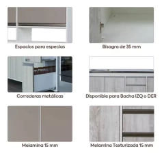 Combo Bajo Sorrento 140 Cm + Alacena + Torre +mesada Johnson en internet