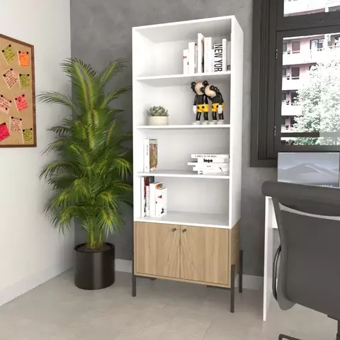 Estanteria Bibloteca Tables Metalwood 4256 1.83m 2 Puertas - Pignataro Diseño & Construccion