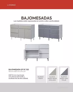 Bajo Mesada 120 cm Livorno Beige + Mesada Marmol Sintetico Durafort en internet