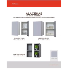 Alacena Moderna 30 Cm Potenza Ricchezze Cocina - tienda online