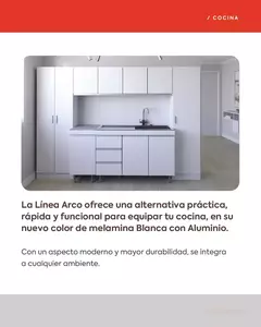 Bajo Mesada Cocina Arco Blanco 120 Cm Perfil J Aluminio - comprar online