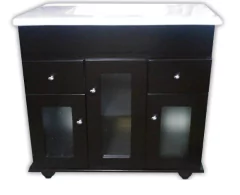 Imagen de Vanitory mueble Laqueado Maral Blanco o Wengue + Bacha 80 Cm