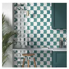 Cerámica Azulejo Curve Acuarela 10x12 Esmeralda brill en internet