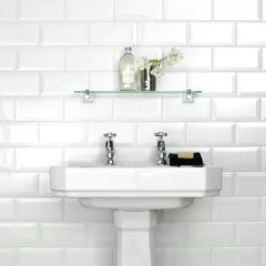 Cerámica Acuarela Azulejo 7.5x15 Biselado Blanco Subway - Pignataro Diseño & Construccion