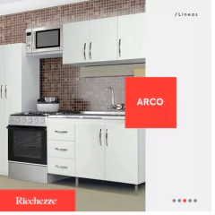 Imagen de Combo Bajo Mesada + Alacena 120 Arco Ricchezze + Mesada Bach