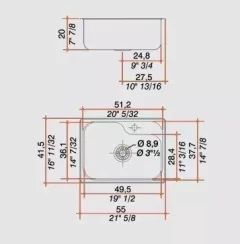 Bacha Luxor Mini +dosificador + Secaplatos - Pignataro Diseño & Construccion