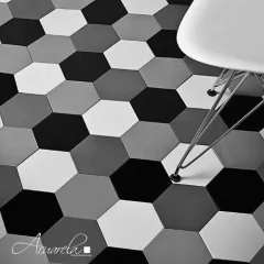 Porcelanato Hexágonal Negro Mate 17,5x20 Piso Pared Acuarela X CAJA en internet
