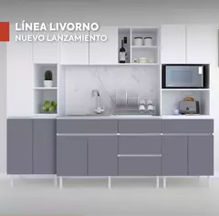 Alacena 140 Cm Mueble Cocina Livorno Blanco Ricchezze - comprar online