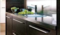 Mesada Johnson Acero Inoxidable 160 X 61cm Bacha Simple 1.60