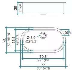 Imagen de Bacha Curve + Tabla Negra Madera Compacta Johnson Acero