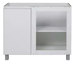 Modulo Esquinero Para Bajo Mesada Cocina En L Potenza Blanco - comprar online