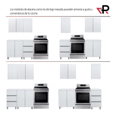 Mueble Cocina Bajo Mesada Ricchezze Potenza 100 Cm Multiuso - comprar online