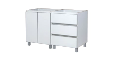 Combo Bajo Mesada 120 cm + Alacena 120 cm + Portahorno Potenza Blanco en internet