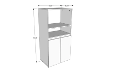 Imagen de Mueble Cocina Porta Microondas Alacena Horno Y Grill Blanco
