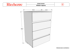 Cajonera Chifonier 4 Cajones Mueble Ricchezze - Bianca - Pignataro Diseño & Construccion