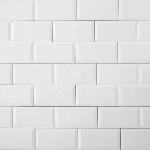 Malla Deco Acero Inox Subway Biselado Blanco Mate Indra Inox