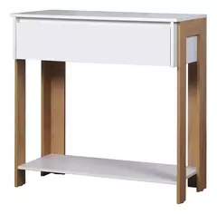 Mesa De Arrime Mueble Recibidor Calabria Hickori Blanco - Ricchezze