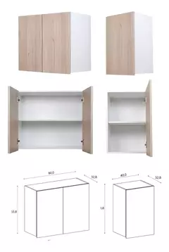Combo Cocina Bajo mesada 120 Cm Potenza + Alacena + Mesada Durafort