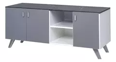 Modular Moderno Rack Mesa Tv 120 cm mesina Pietra/gris Centro Entretenimiento Estantes