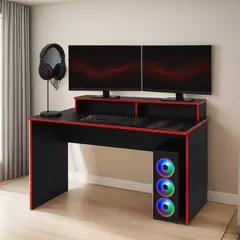 Escritorio Gamer Negro Y Rojo 120 Mesa Gaming Ricchezze - comprar online