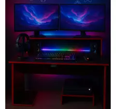 Escritorio Gamer Negro Y Rojo 120 Mesa Gaming Ricchezze - comprar online