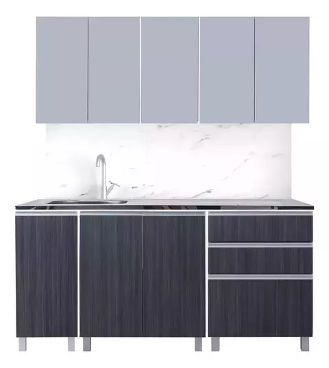 Mueble Cocina Bajo Mesada Ricchezze Potenza 150 Cm + Alacena 150 cm - comprar online