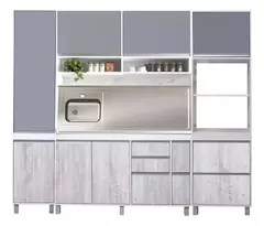Combo Cocina Completo Sorrento 2,5 M + Mesada Johnson Acero
