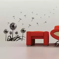 Wallsticker Cardo Muresco Autoadhesivo Flor Diente De Leon