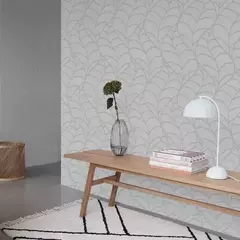 Empapelado Vinilico Aura Raya Gris Texturado Lavable Muresco en internet