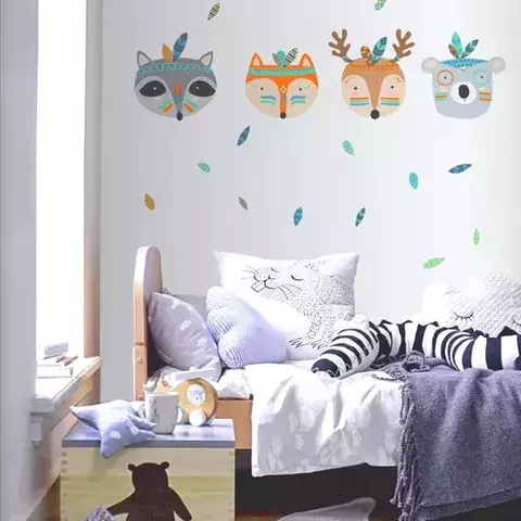 Wallsticker Muresco Autoadhesivo Pared Caritas Animales