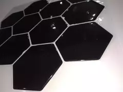 Ceramico Autoadhesivo Vinilo Muresco Hexagono Negro 16591 - comprar online