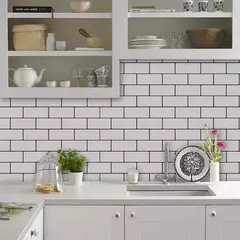 Azulejo Vinilo Autoadhesivo Ceramica Blanca Muresco 16531