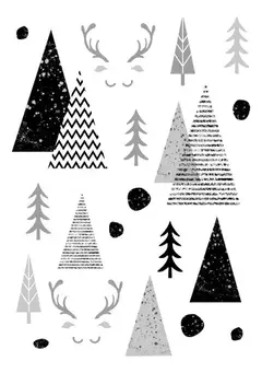 Wallsticker Muresco Autoadhesivo Pared Alce Pinos Decoracion - comprar online