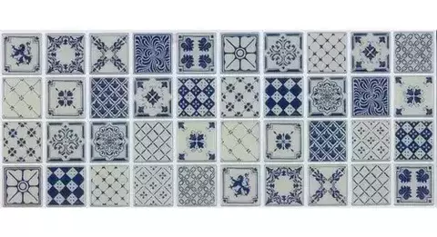 Venecitas Autoadhesivas 3d Muresco Decoracion 13231 Azul X5