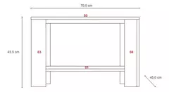 Mesa Ratona De Centro Moderna Minimalista Hickory Blanco - Ricchezze - Pignataro Diseño & Construccion