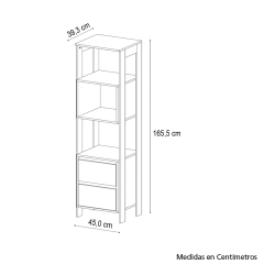 Aparador Organizador Calabria Biblioteca Estanteria + Cajon - Ricchezze - Pignataro Diseño & Construccion