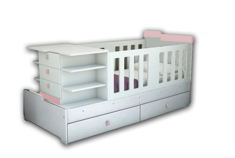 Cama Cuna Funcional + Baranda Deslizable Laurina Ricchezze - tienda online
